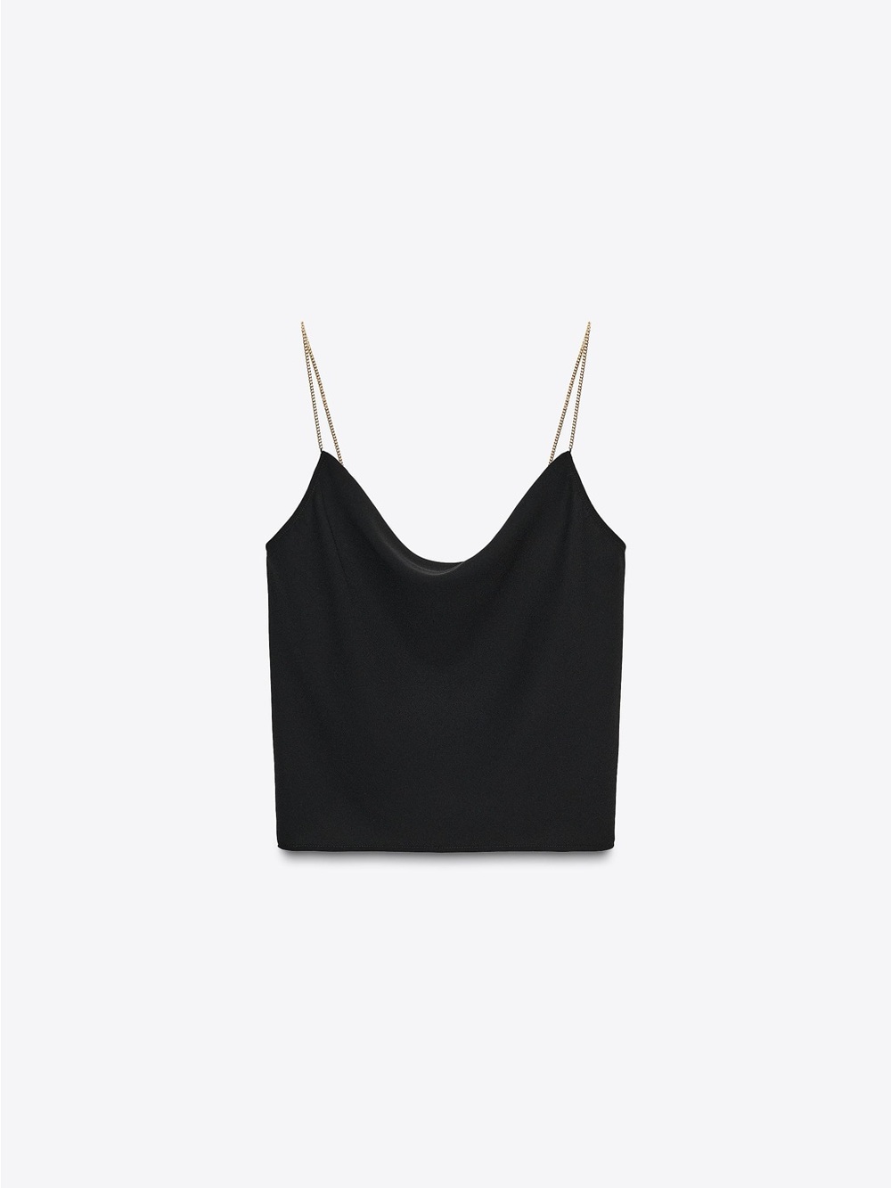 Zara Black Cowl Camisole with Gold Chain Straps